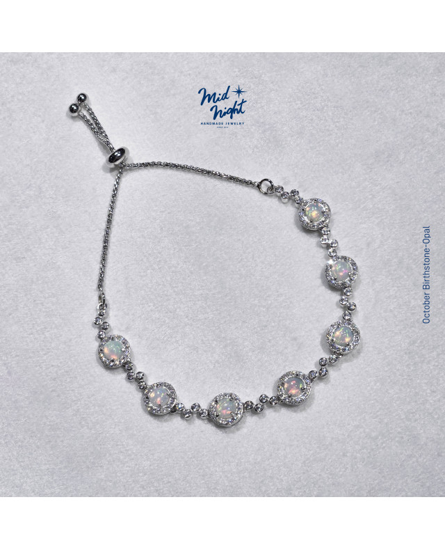 October Birthstone-Opal Bubble Bracelet